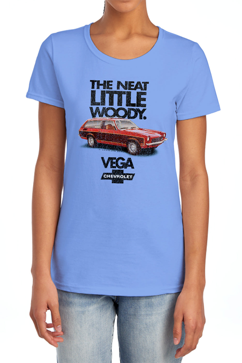 Chevrolet Vega The Neat Little Woody-Women's Short Sleeve-Carolina Blue