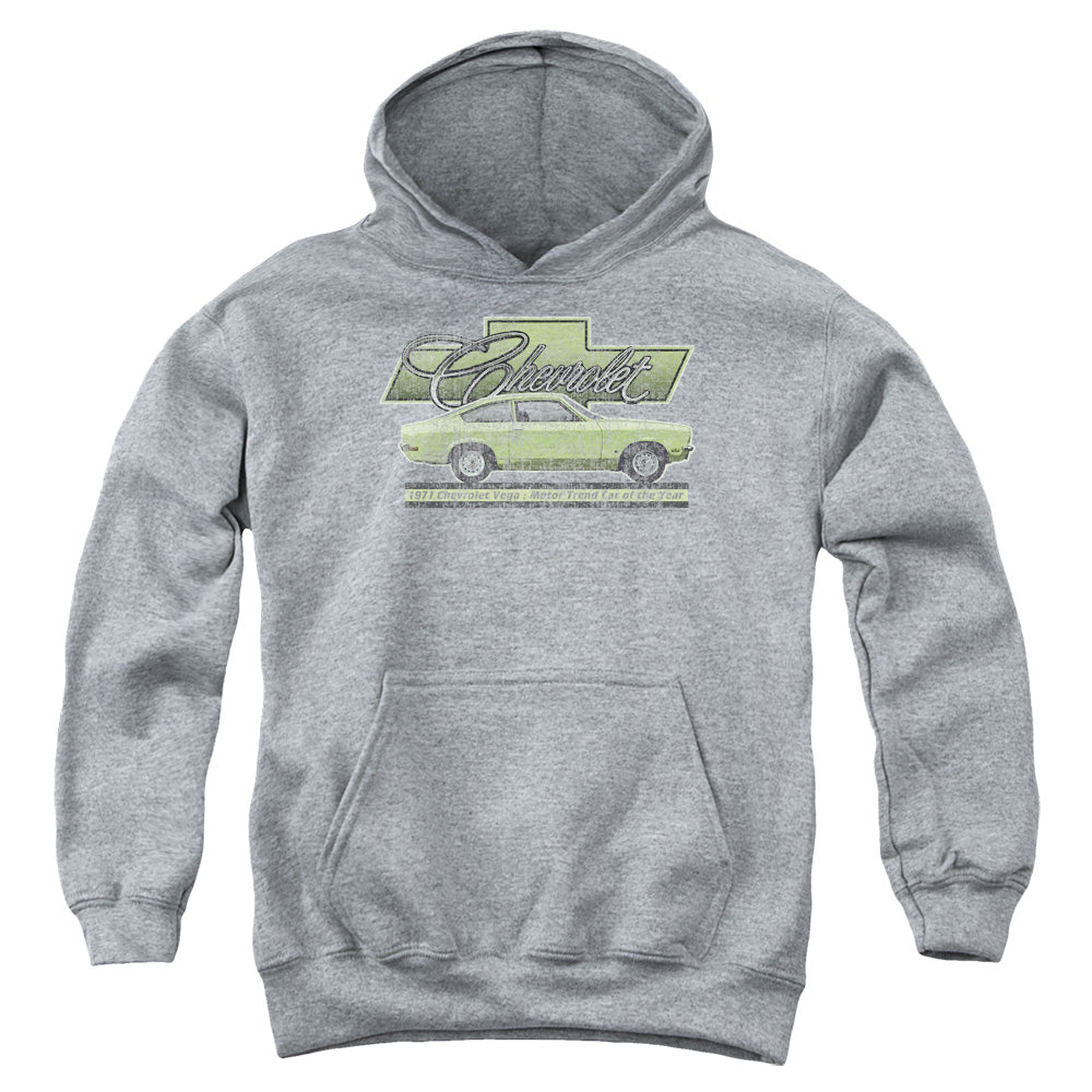 Chevrolet Vega Car of the Year 71-Youth Hooded Sweatshirt-Athletic Heather