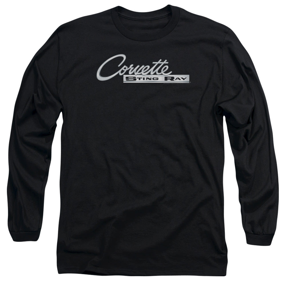 Chevrolet C2 Corvette Stingray Logo-Adult Long Sleeve-Black