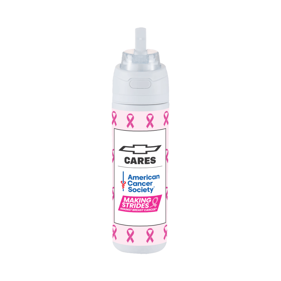 Chevy Cares Breast Cancer Awareness Flip Straw Bottle