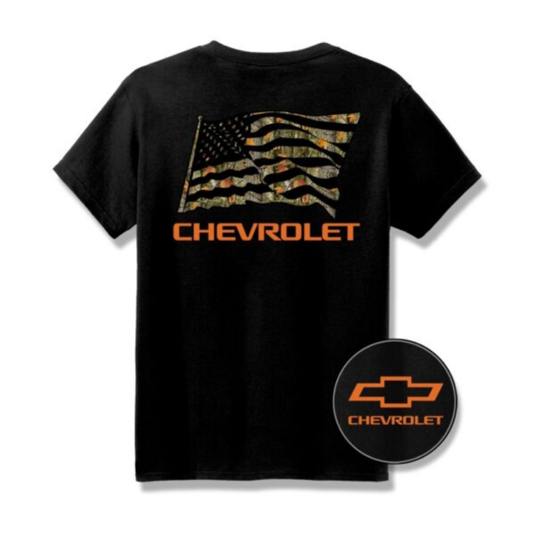 Chevrolet Bowtie Camo Flag T-Shirt