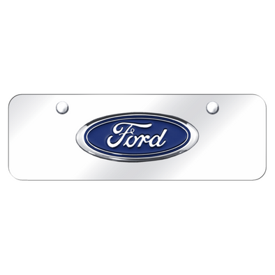 Ford Mini Plate - Chrome on Mirrored
