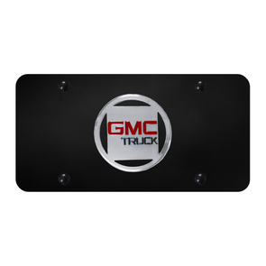gmc-license-plate-chrome-on-black