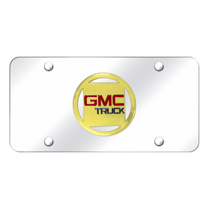 gmc-license-plate-gold-on-mirrored
