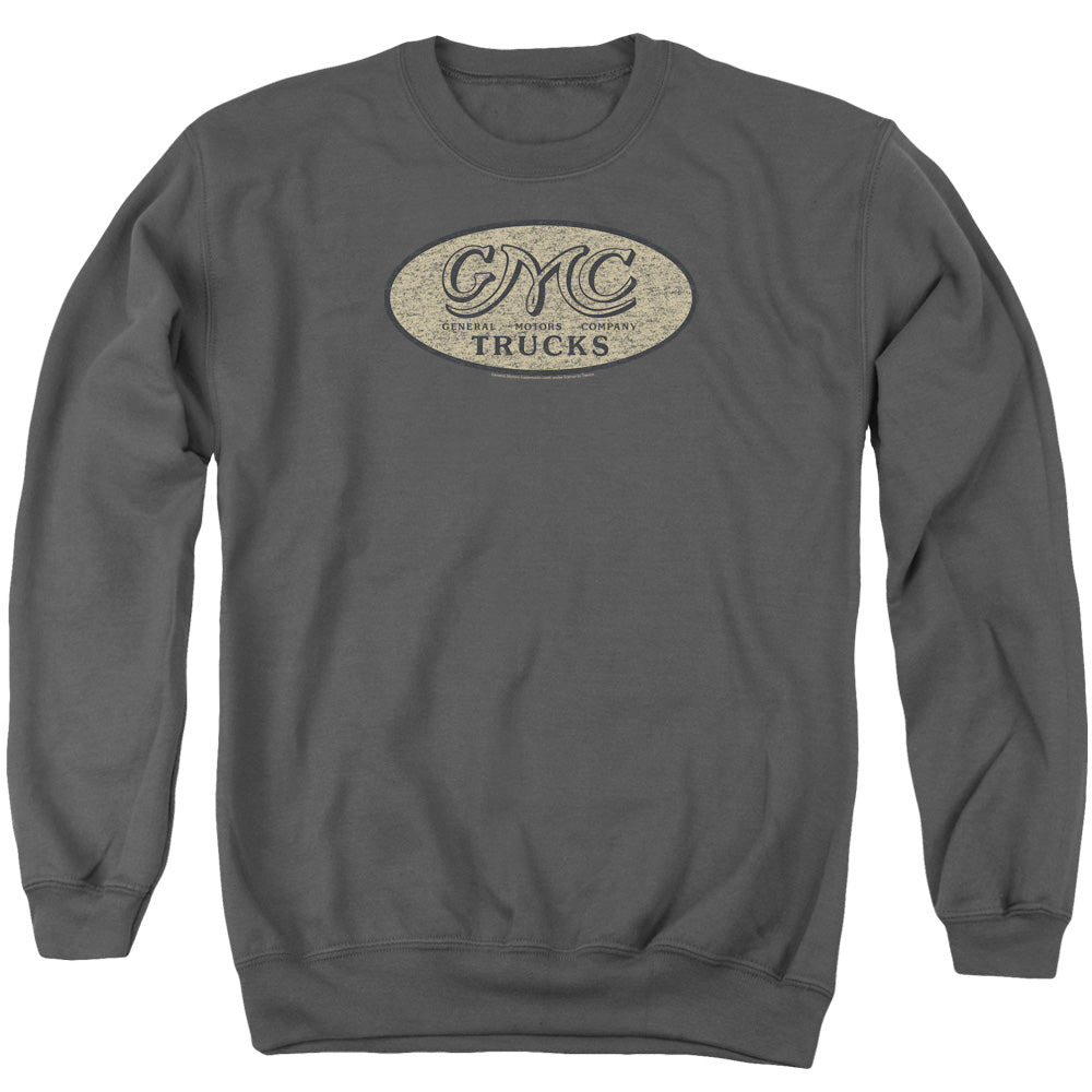 GMC Vintage Oval Logo Adult Crewneck Sweatshirt Charcoal