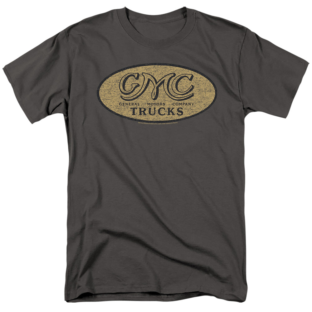GMC Vintage Oval Logo Adult Regular Fit Short Sleeve Tee Charcoal