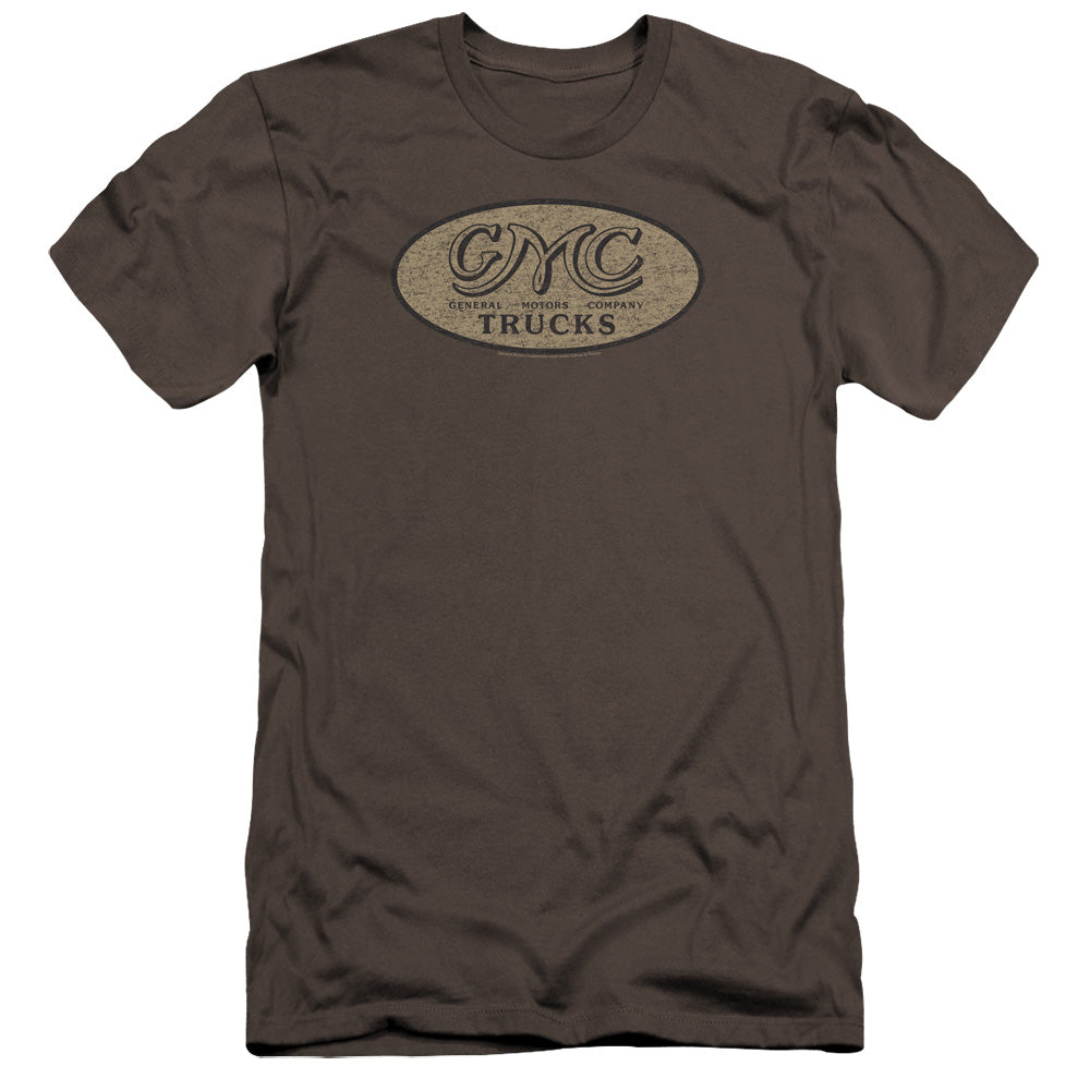 GMC Vintage Oval Logo Premium Canvas Adult Slim Fit Tee 30/1 - Charcoal