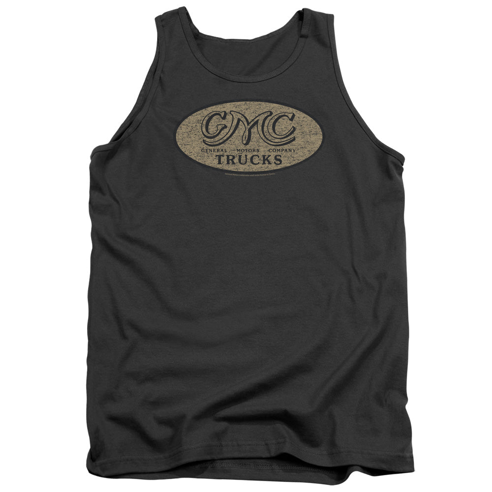 GMC Vintage Oval Logo Adult Tank Top Charcoal