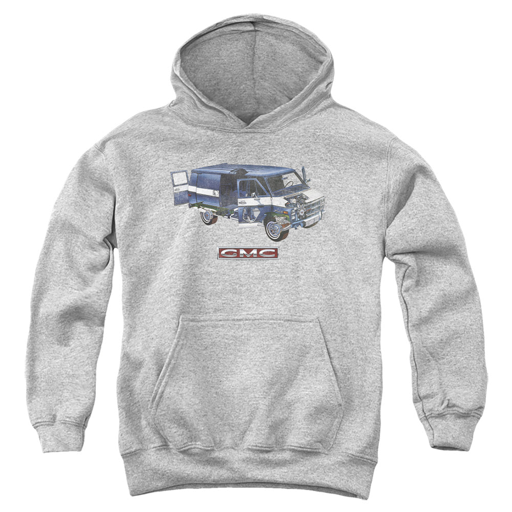 Gmc Van-Youth Hooded Sweatshirt-Athletic Heather