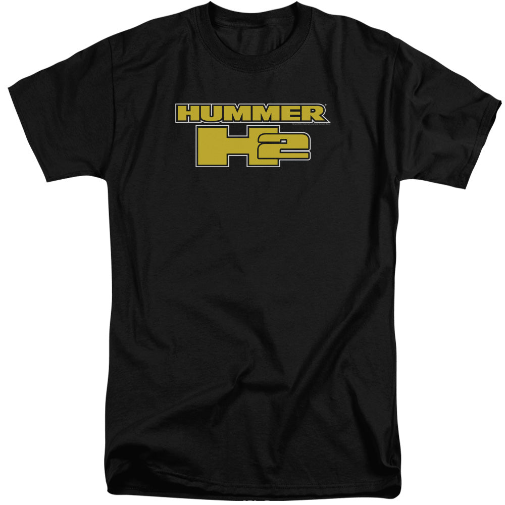 Hummer H2 Block Logo Adult Tall Fit Short Sleeve - Black