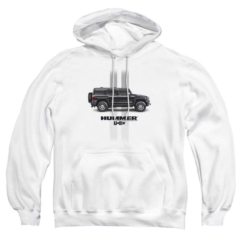 Hummer H3 Stripes-Adult Pullover Hoodie-White
