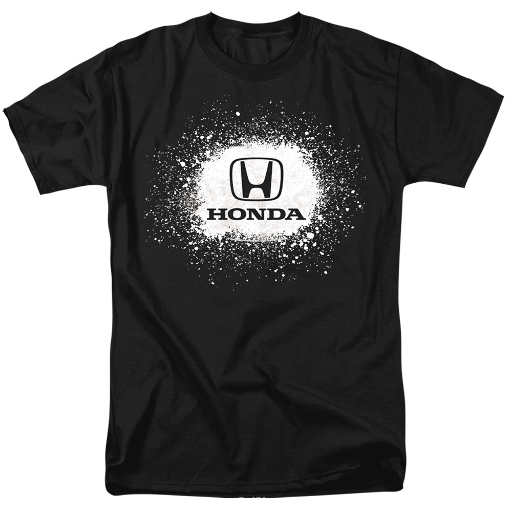 Honda Paint Splat Logo-Adult Regular Fit Short Sleeve-Black