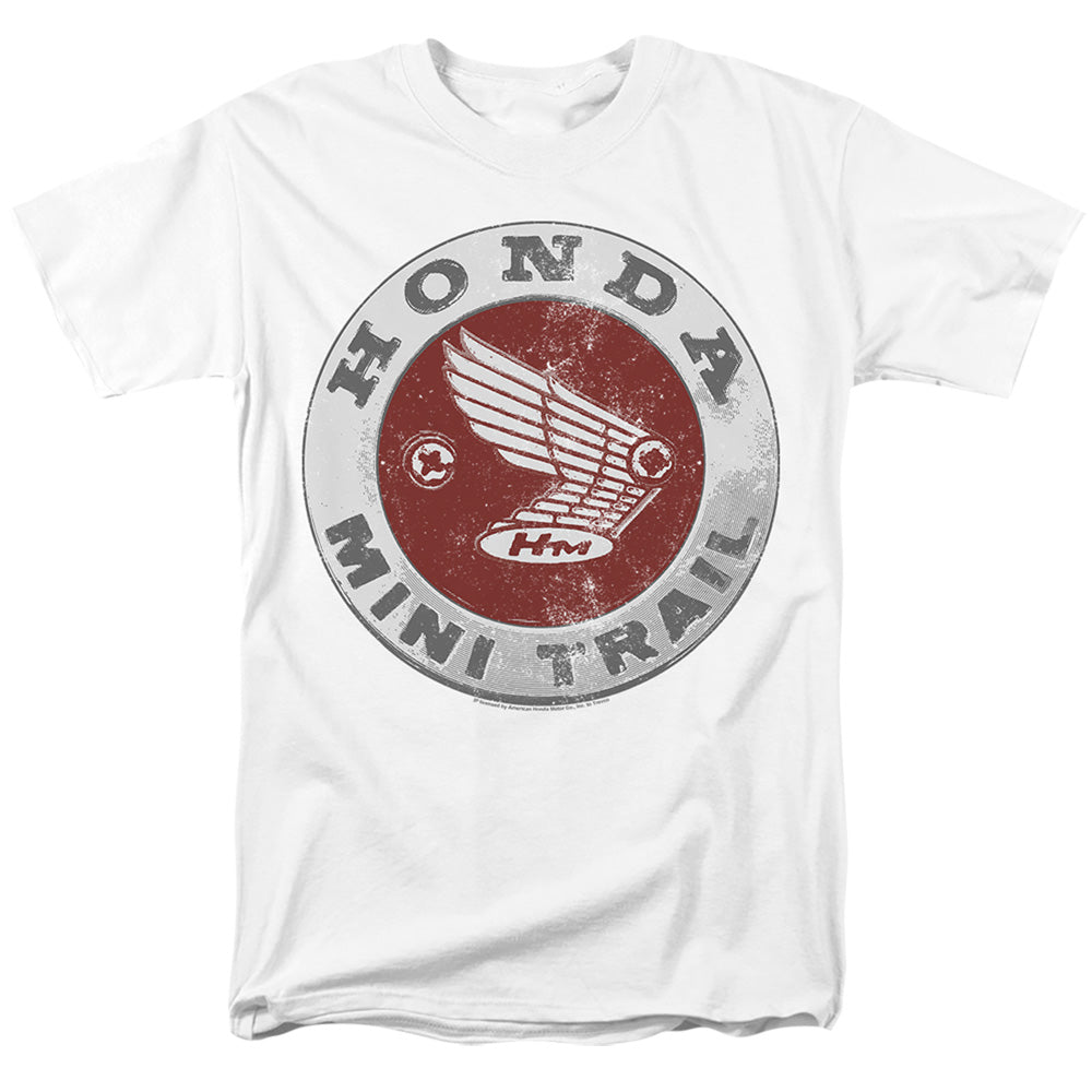 Honda Engraved Mini Trail Badge-Adult Regular Fit Short Sleeve-White