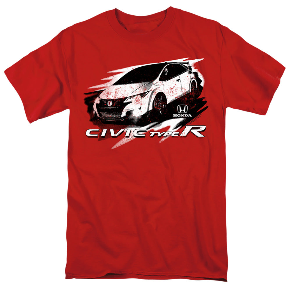 Honda Civic Typer Street-Adult Regular Fit Short Sleeve-Red