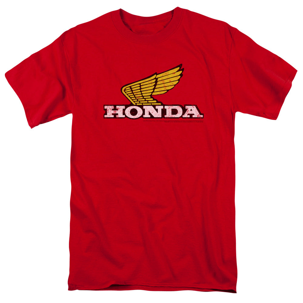 Honda Yellow Wing Logo-Adult Regular Fit Short Sleeve