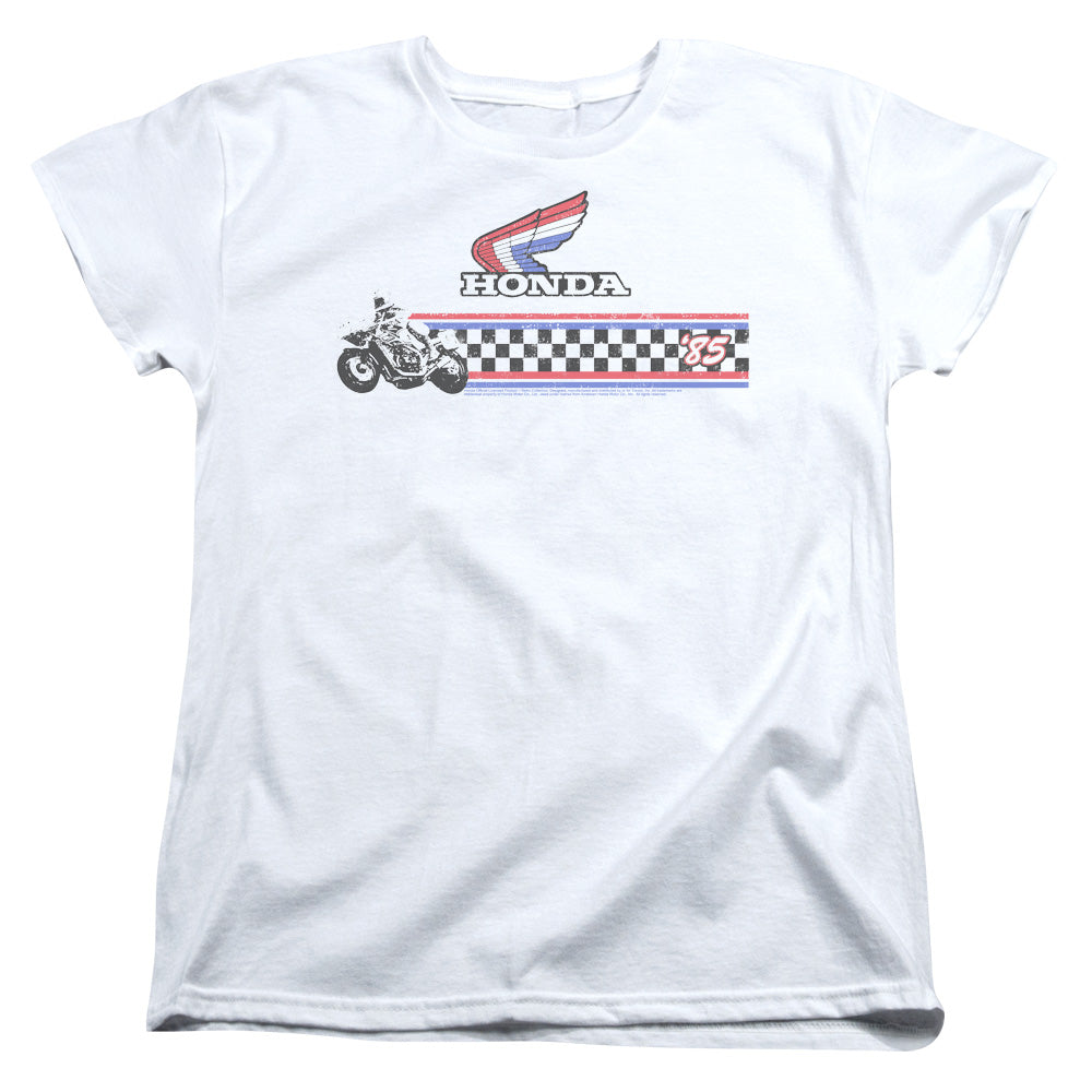 Honda 1985 Red White Blue-Women'S Short Sleeve-White