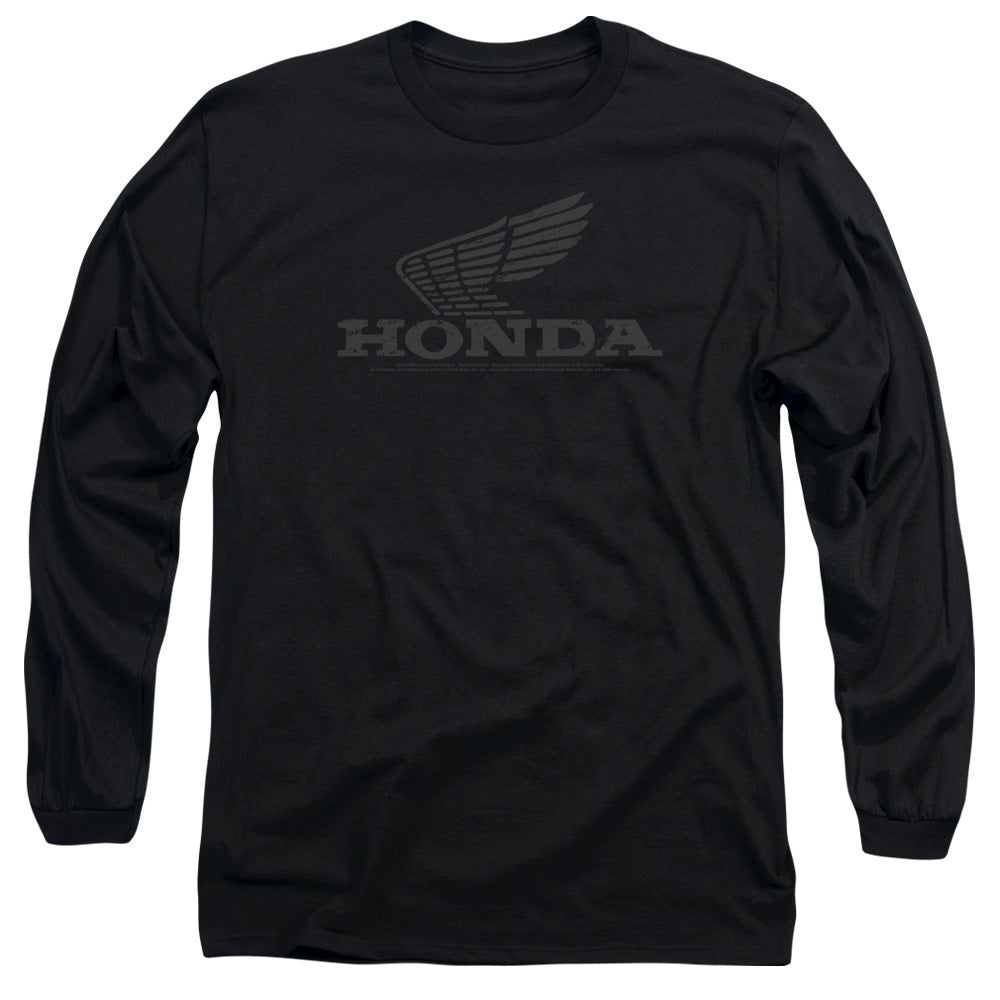 Honda Vintage Wing-Adult Long Sleeve-Black