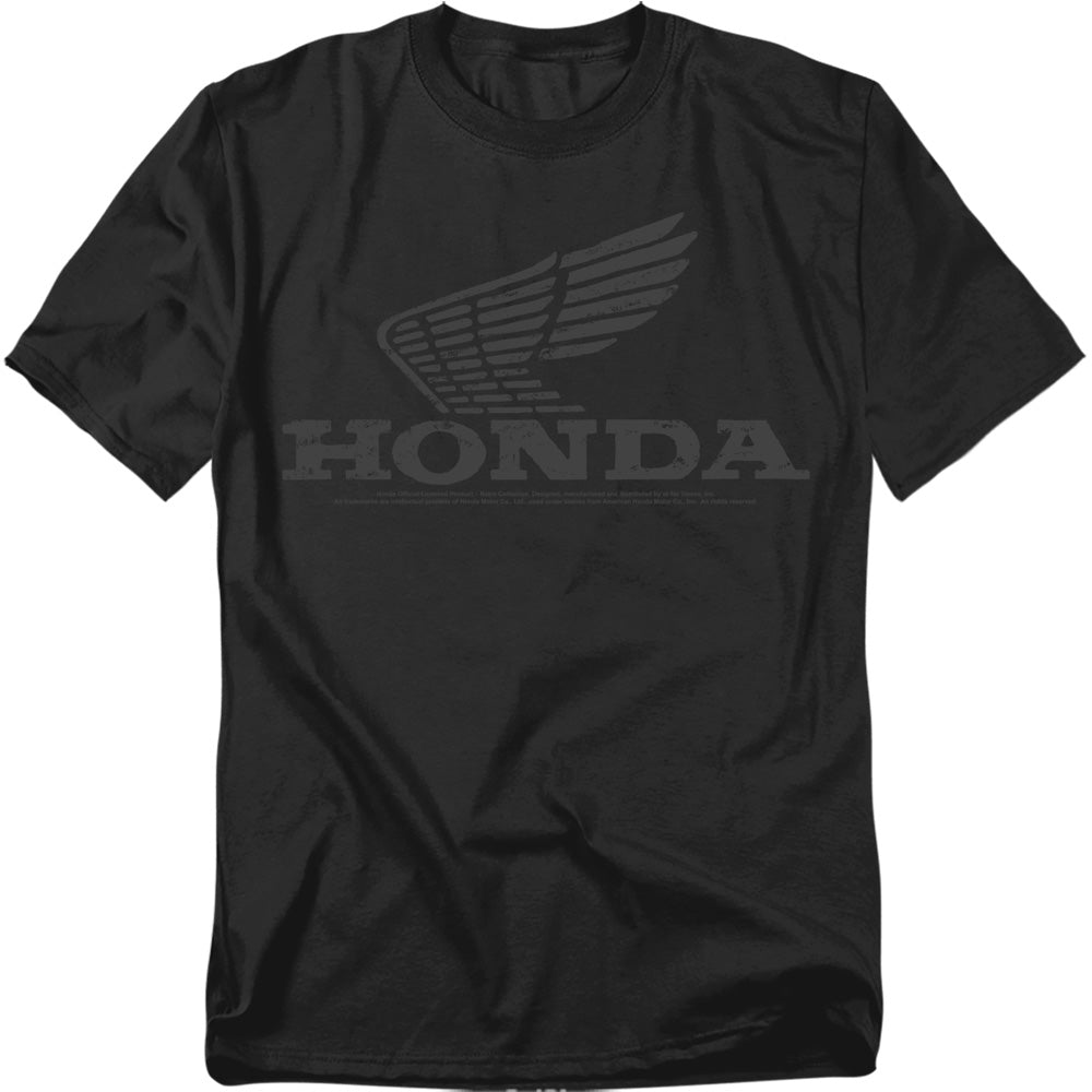 Honda Vintage Wing-Adult Regular Fit Short Sleeve-Black