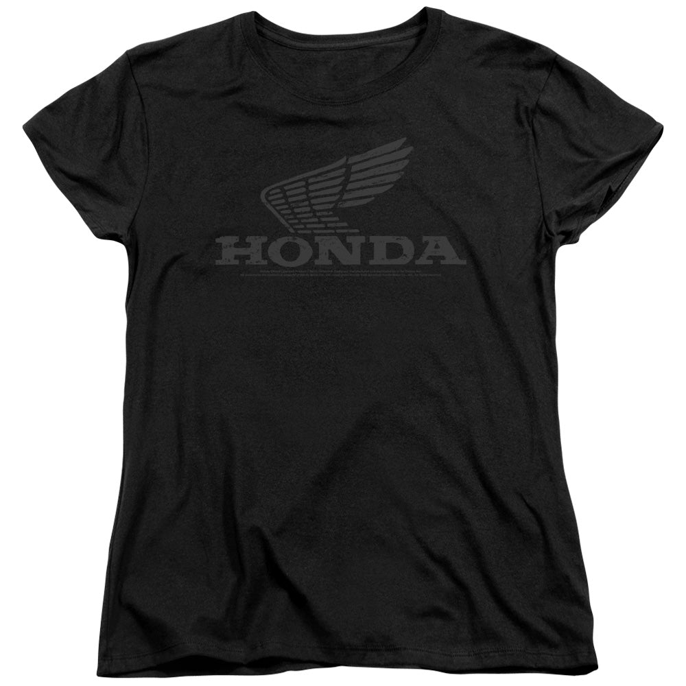 Honda Vintage Wing-Women'S Short Sleeve-Black