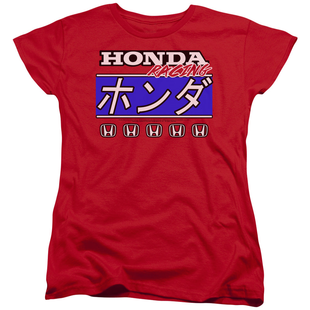 Honda Kanji Racing-Women'S Short Sleeve-Red