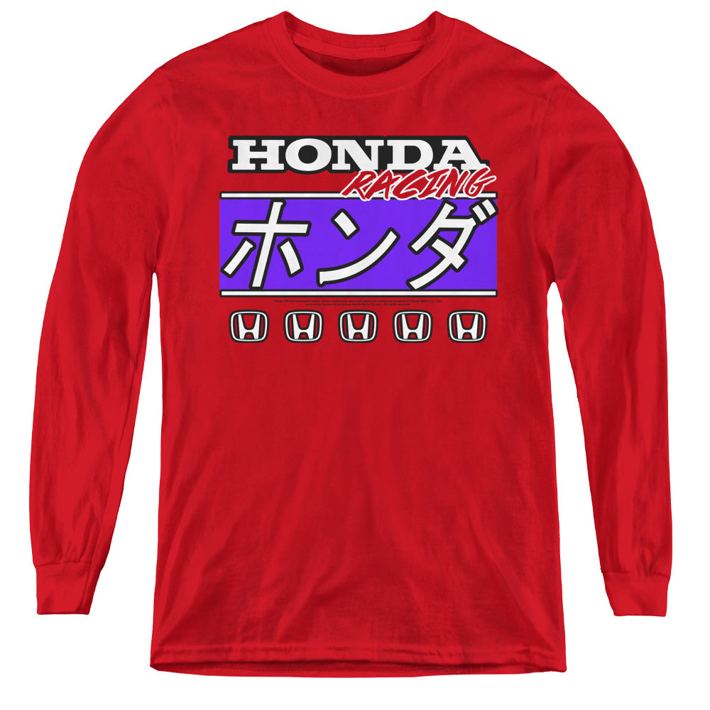 Honda Kanji Racing-L/S Youth-Red
