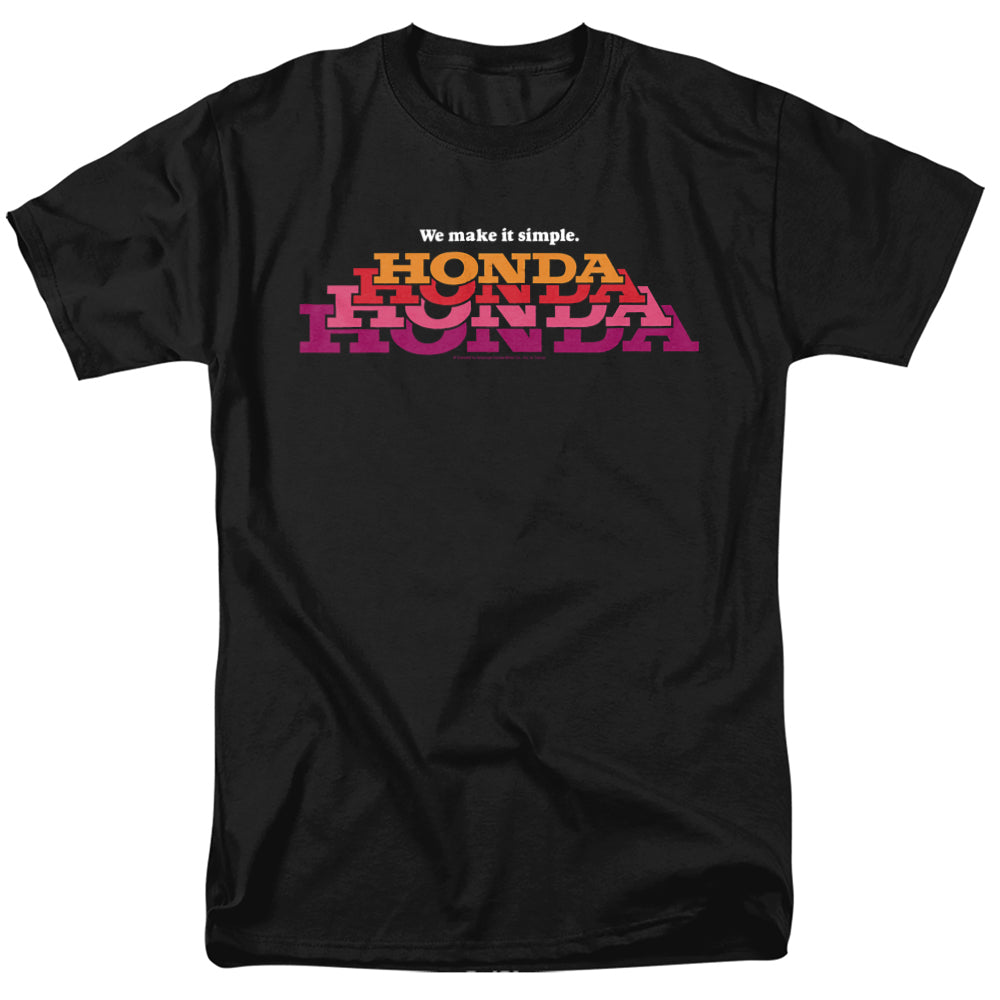 Honda Make It Simple Logo-Adult Regular Fit Short Sleeve-Black