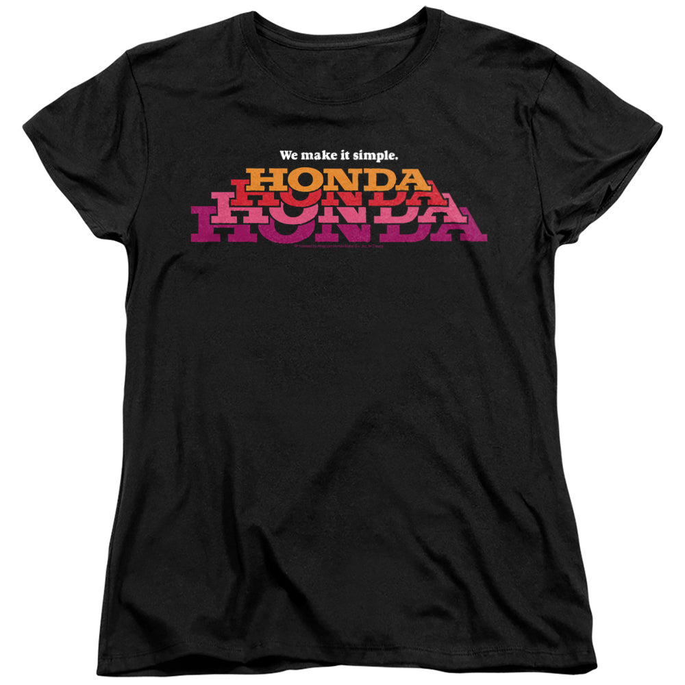 Honda Make It Simple Logo-Women'S Short Sleeve-Black