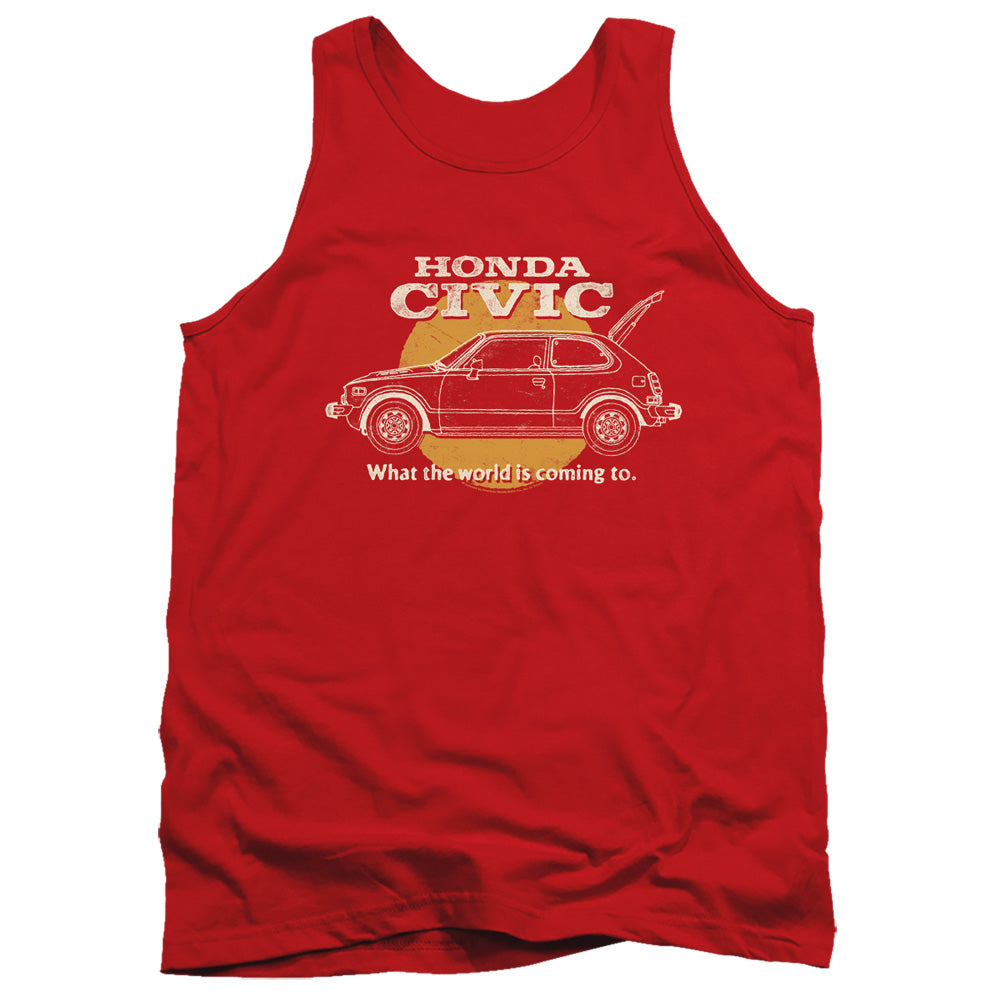 Honda Civic Coming World-Adult Tank Top-Red