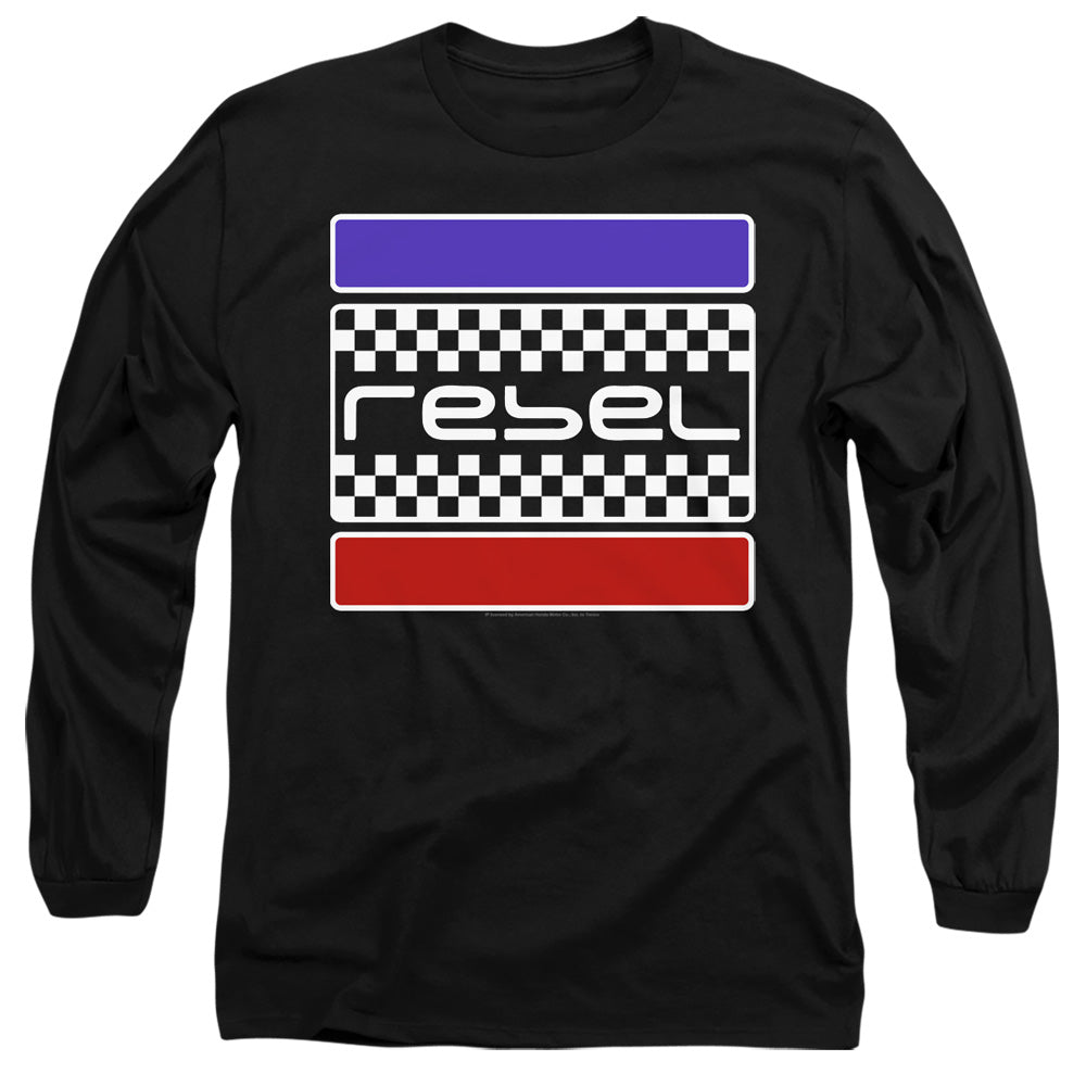 Honda Rebel Checkers-Adult Long Sleeve-Black