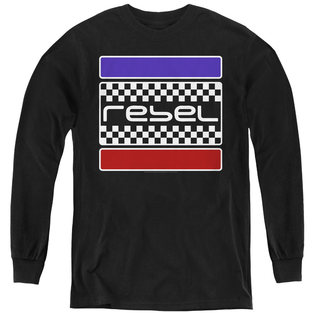 Honda Rebel Checkers-L/S Youth-Black