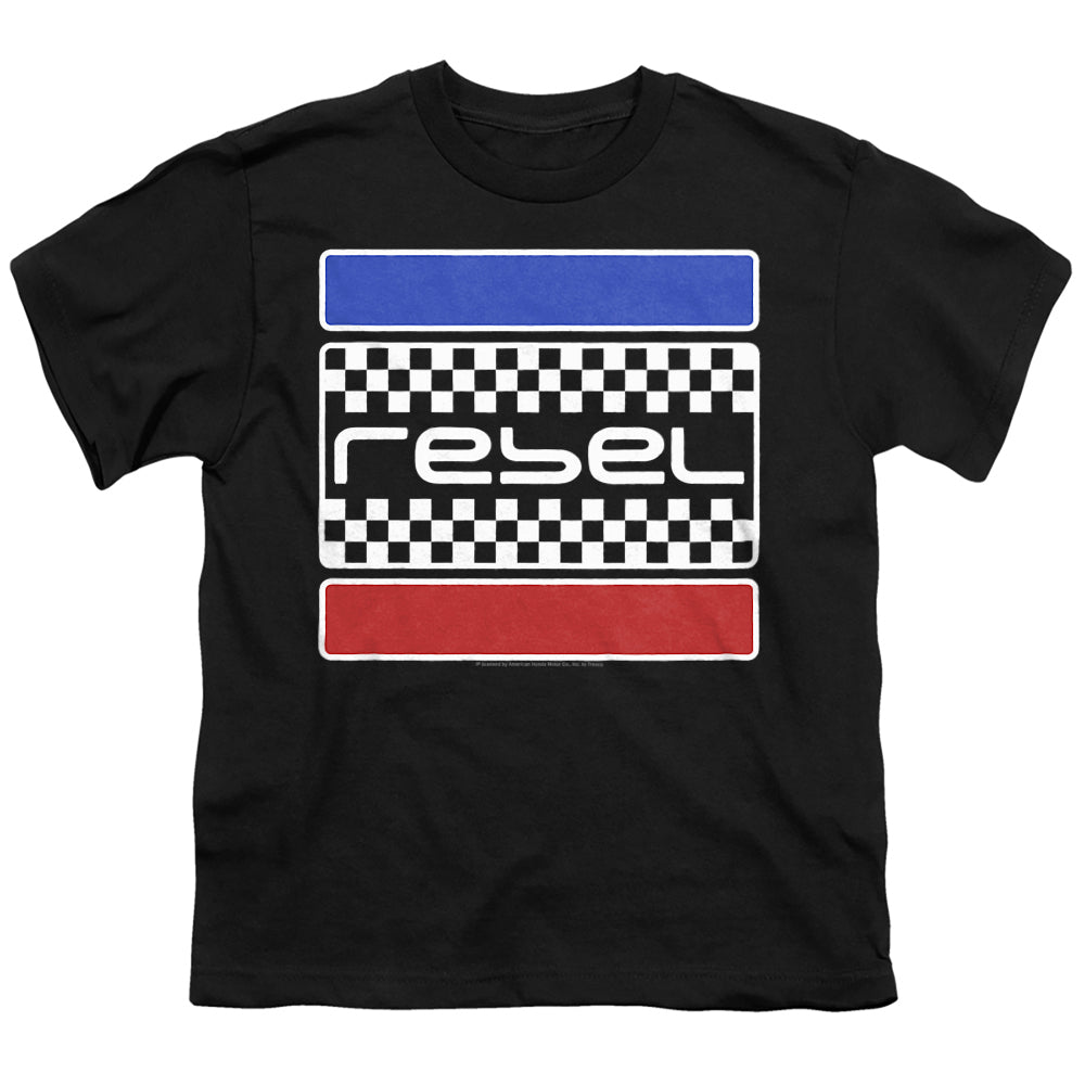 Honda Rebel Checkers-Youth Short Sleeve-Black