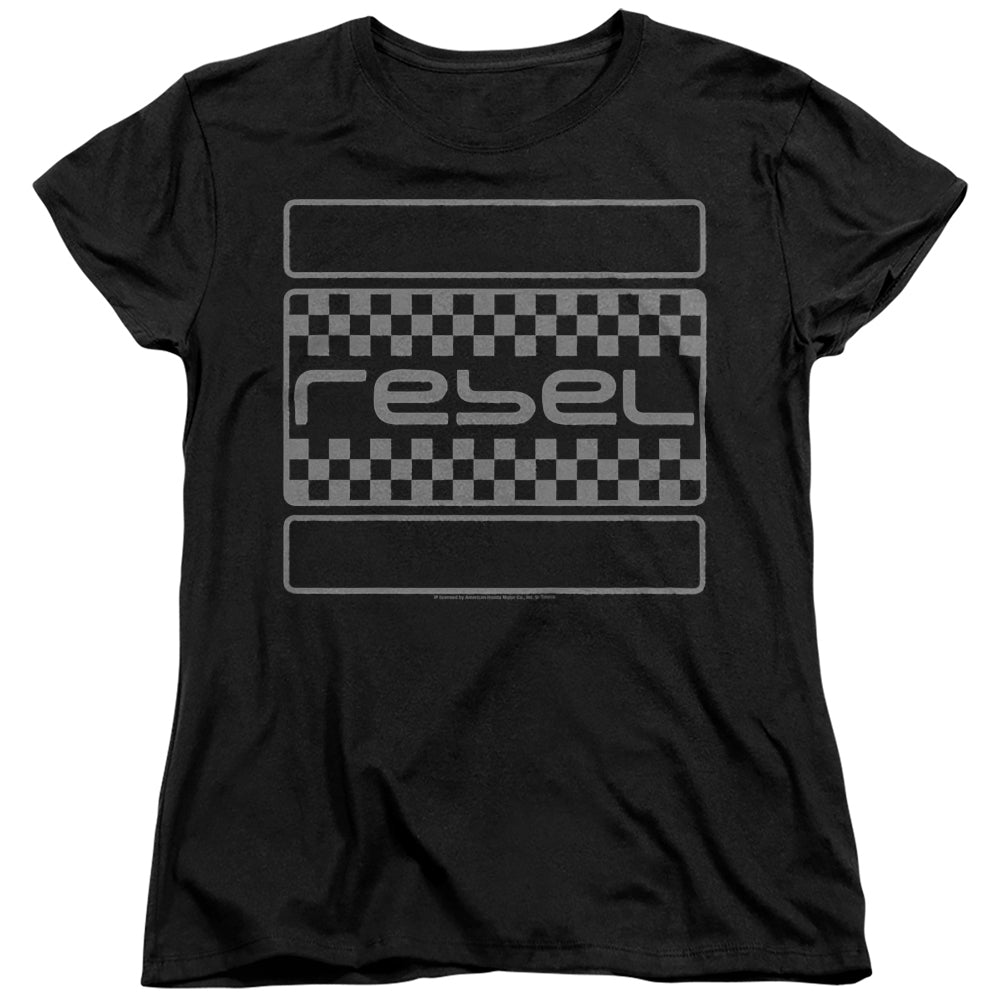 Honda Rebel Checkers Grey-Women'S Short Sleeve-Black