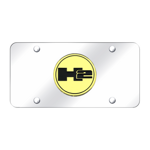 Hummer H2 License Plate - Gold on Mirrored