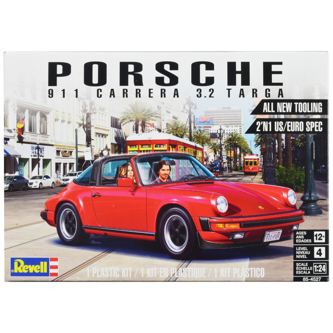 Level 4 Model Kit Porsche 911 Carrera 3.2 Targa 2-in-1 Kit 1/24 Scale Model