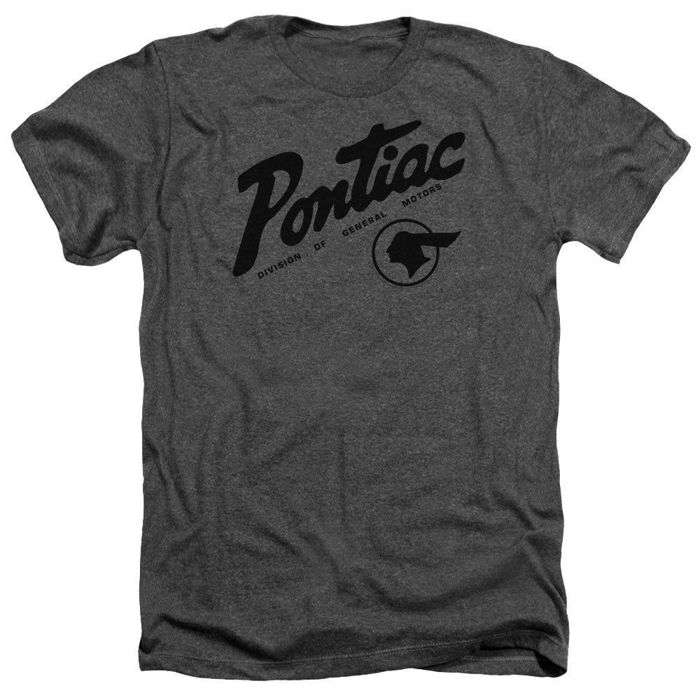 Pontiac Division Adult Regular Fit Heather Short Sleeve - Charcoal