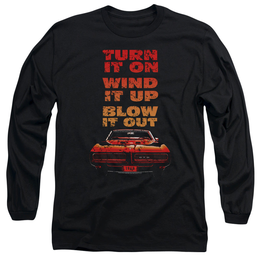 Pontiac Blow It Out GTO Adult Long Sleeve - Black