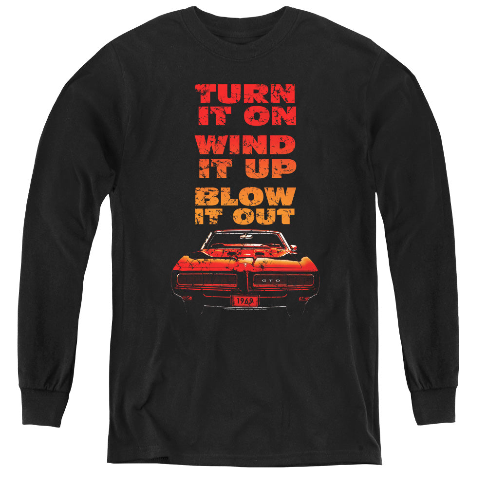 Pontiac Blow It Out GTO Youth Long Sleeve - Black