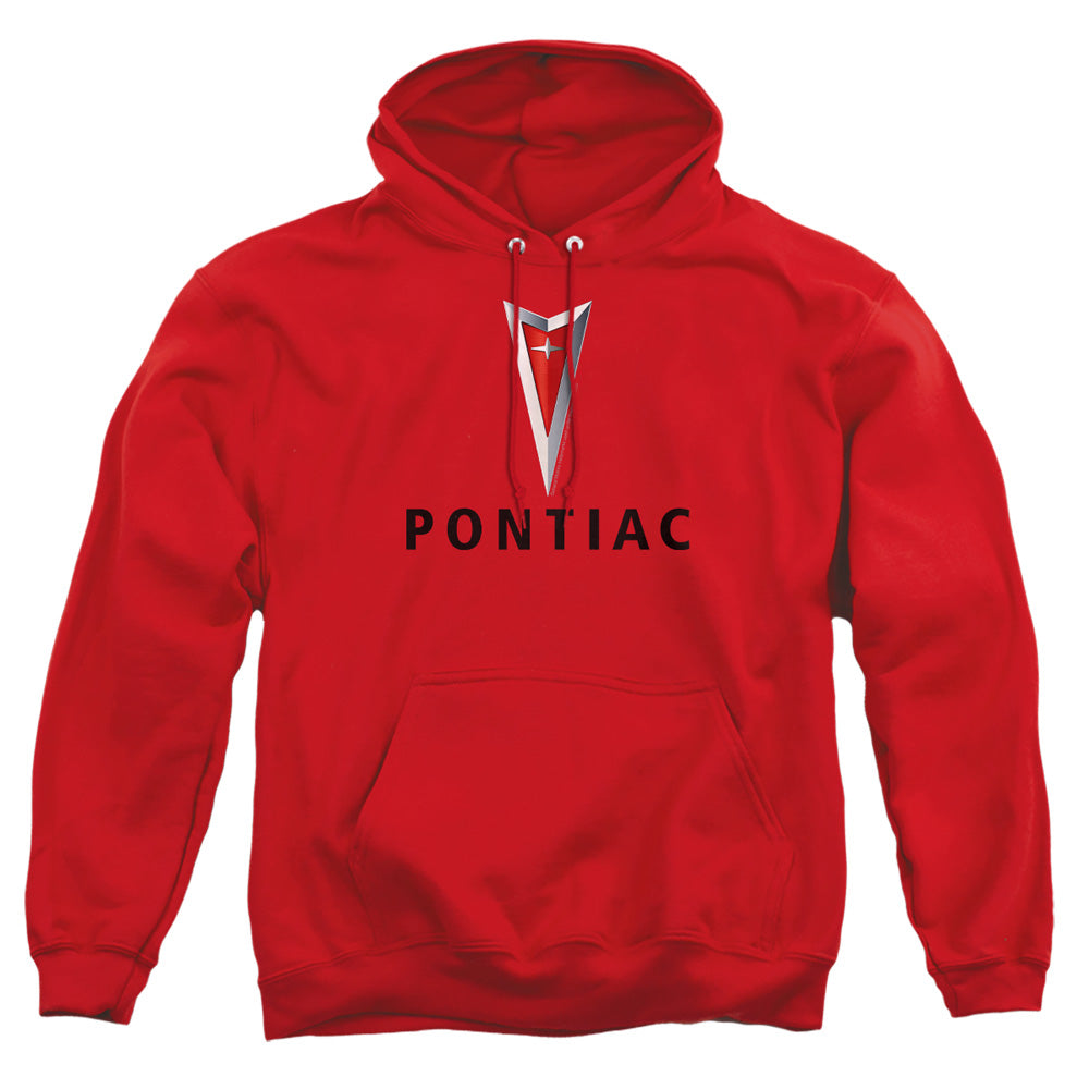Pontiac Centered Arrowhead Adult Pullover Hoodie - Red