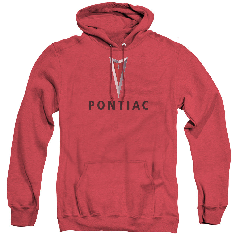 Pontiac Centered Arrowhead Adult Pullover Hoodie - Red