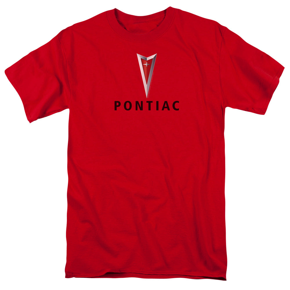 Pontiac Centered Arrowhead Adult Regular Fit Short Sleeve - Red