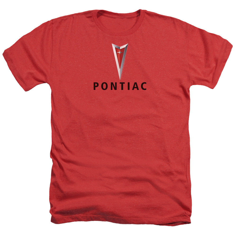 Pontiac Centered Arrowhead Adult Regular Fit Short Sleeve - Red