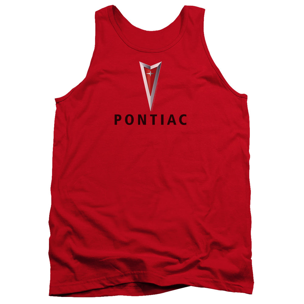 Pontiac Centered Arrowhead Adult Tank Top - Red