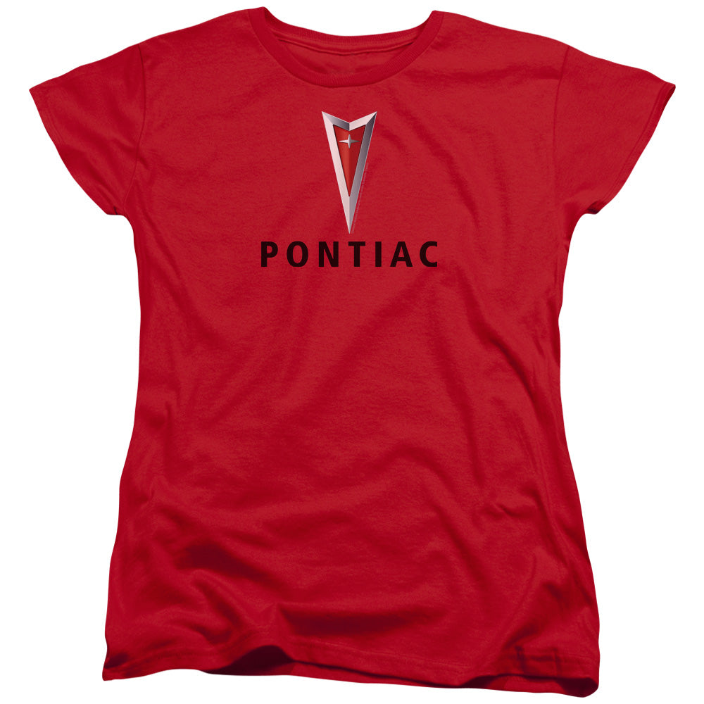 Pontiac Centered Arrowhead Women's Short Sleeve - Red