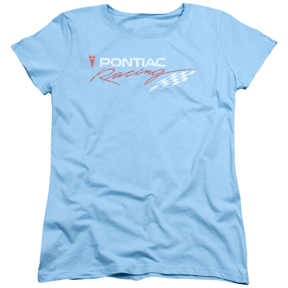 Pontiac Racing Rough Hewn-Women'S Short Sleeve-Light Blue