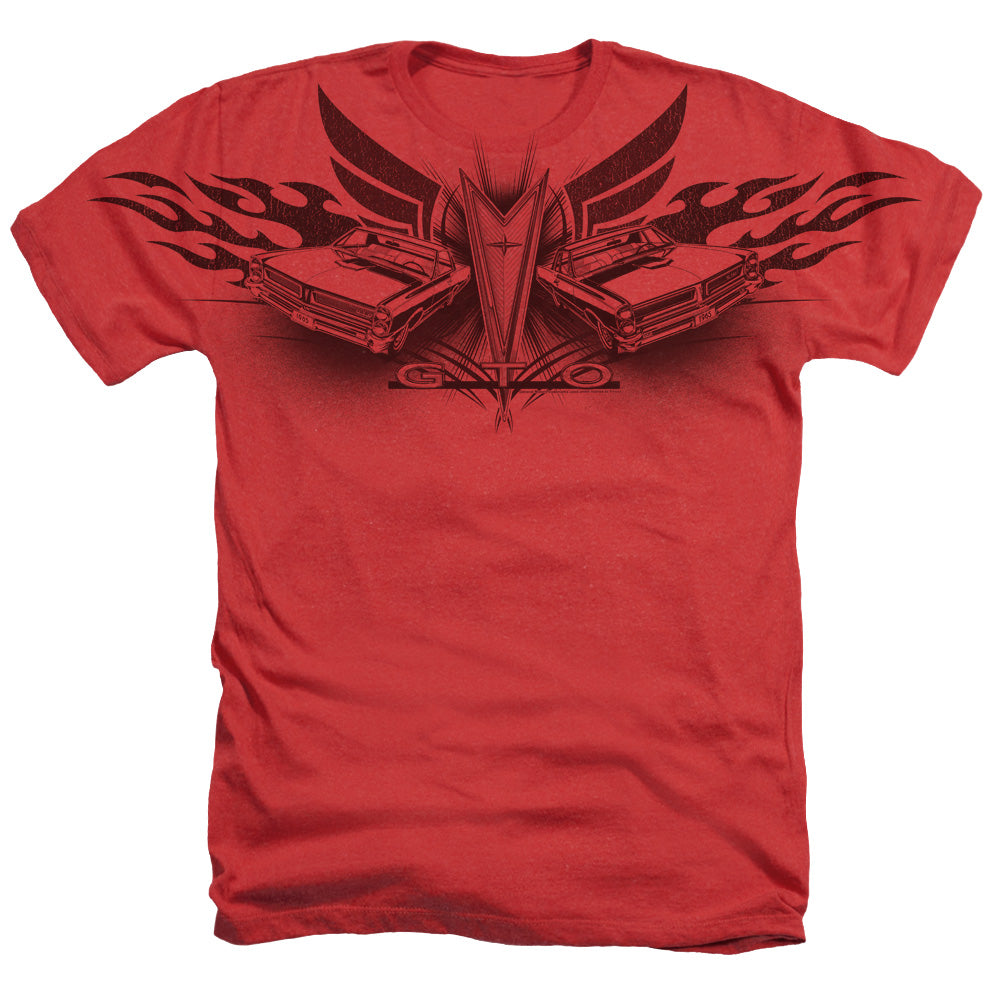 Pontiac 1965 GTO Adult Regular Fit Heather Short Sleeve - Red