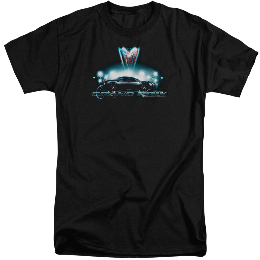 Pontiac Silver Grand Prix-Adult Tall Fit Short Sleeve-Black