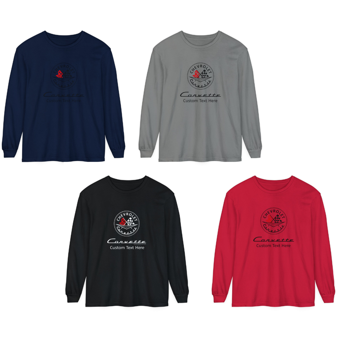 Personalized C1 Corvette Comfort Colors® Premium Long Sleeve T-Shirt, 100% Cotton