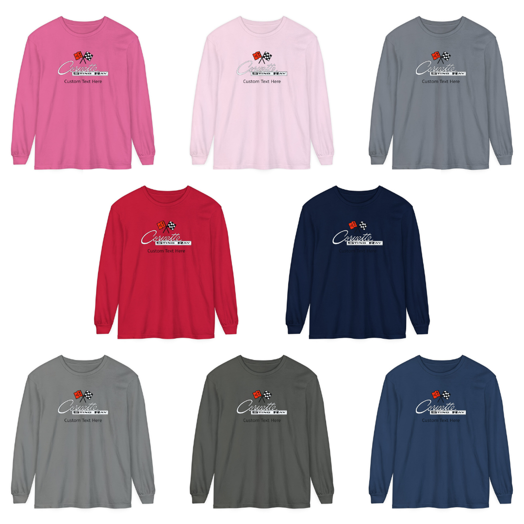 Personalized C2 Corvette Comfort Colors® Premium Long Sleeve T-Shirt, 100% Cotton