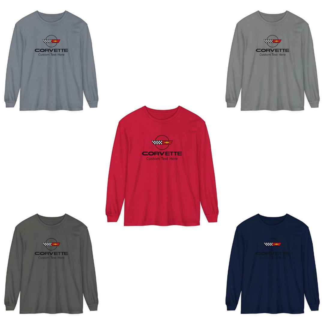Personalized C4 Corvette Comfort Colors® Premium Long Sleeve T-Shirt, 100% Cotton