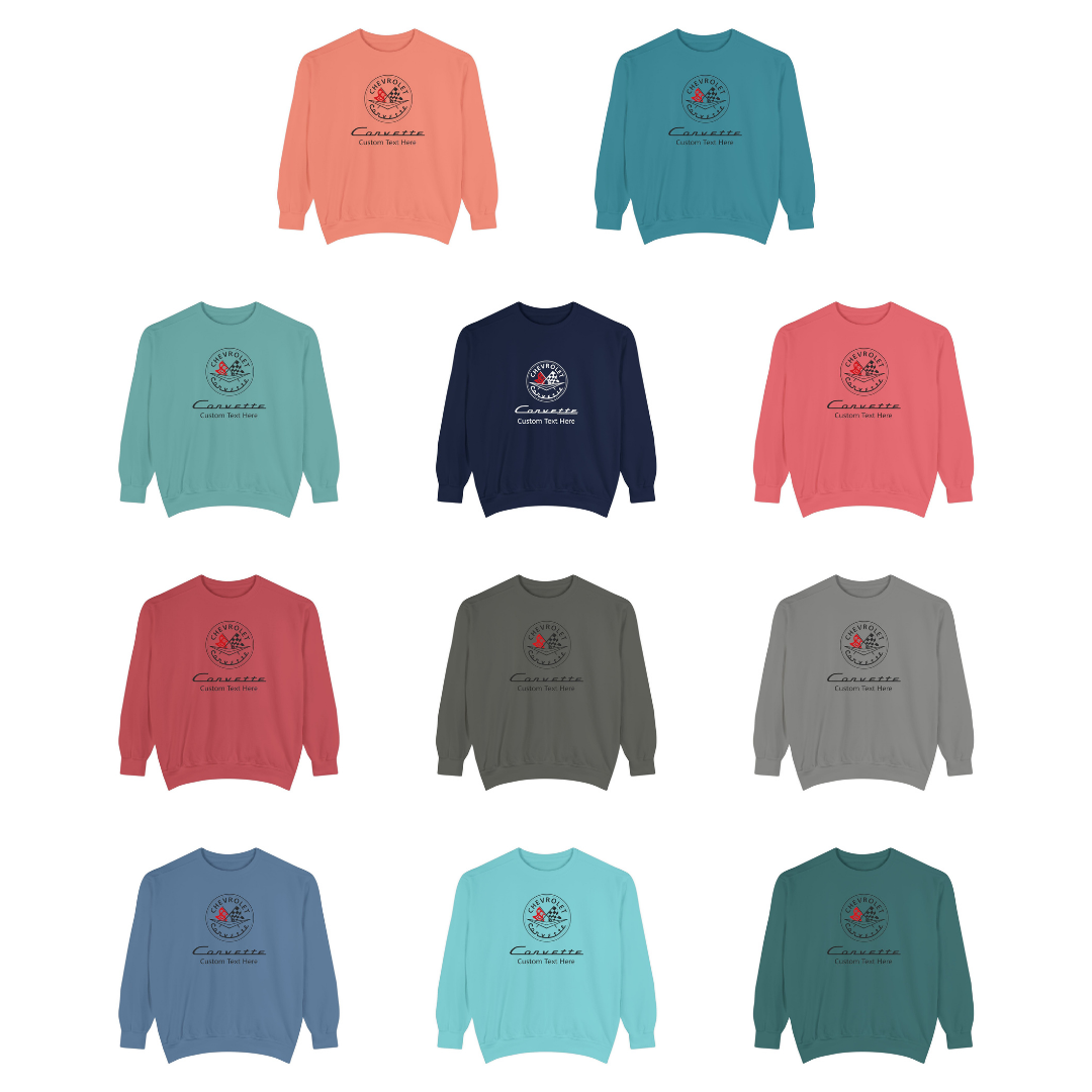 Personalized C1 Corvette Comfort Colors® Unisex Garment-Dyed Premium Sweatshirt